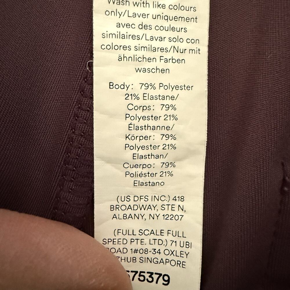 Halara DayStretch High Waisted Pockets Straight Leg Casual Pants Purple Med P - Picture 9 of 10